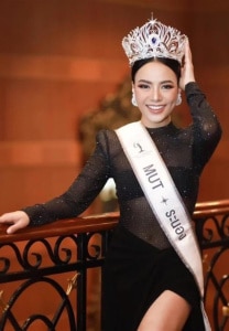 แบมบี้ สิรินโสพิศ สวมสายสะพาย MUT ระนองและมงกุฎ